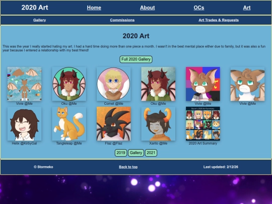 Art/Gallery/2020 screenshot
