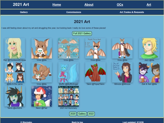 Art/Gallery/2021 screenshot