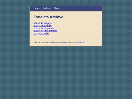 Blog/archive screenshot