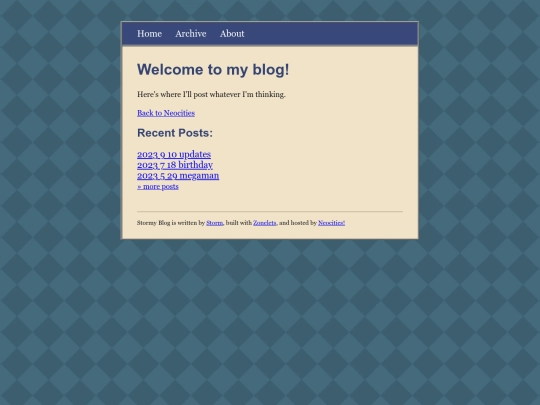 Blog screenshot