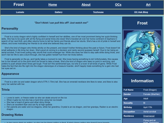 OCs/Frost screenshot