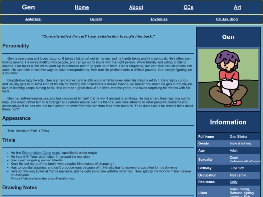 OCs/Gen screenshot