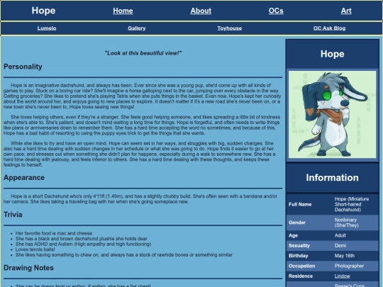 OCs/Hope screenshot