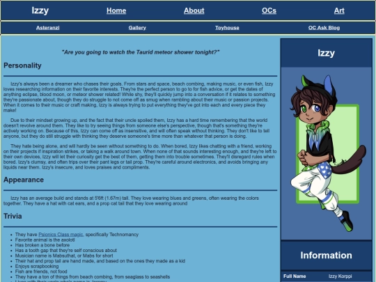 OCs/Izzy screenshot
