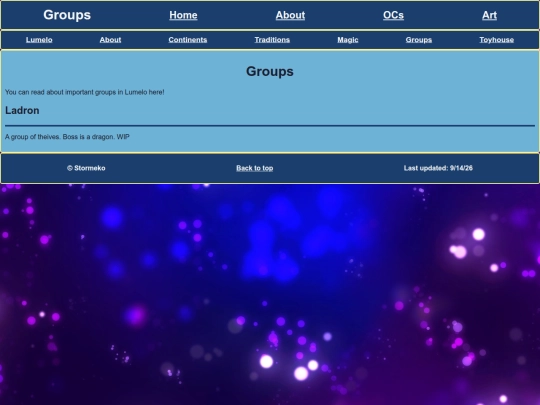 OCs/Lumelo/groups screenshot