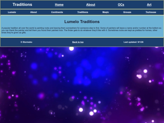 OCs/Lumelo/traditions screenshot