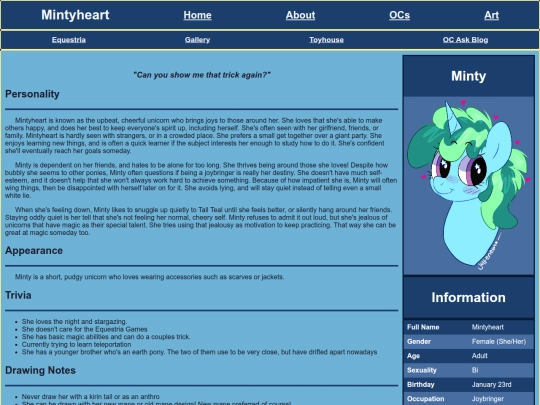 OCs/Minty screenshot