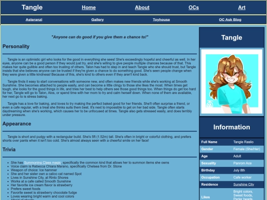 OCs/Tangle screenshot