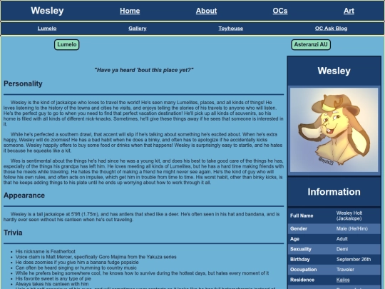 OCs/Wesley screenshot