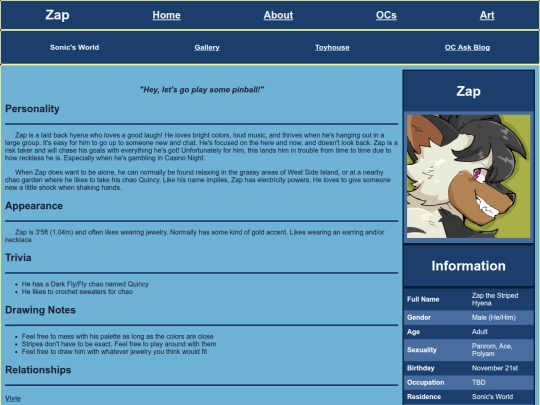 OCs/Zap screenshot