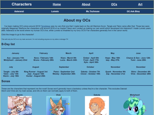 OCs screenshot