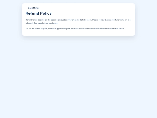 refund-policy screenshot