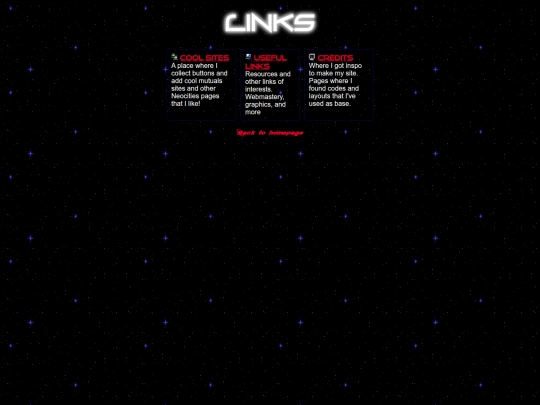 links screenshot