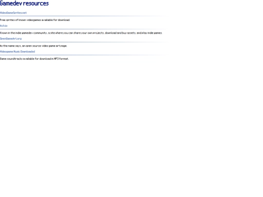 links/useful_links/gamedevres screenshot