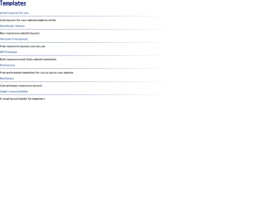 links/useful_links/templates screenshot