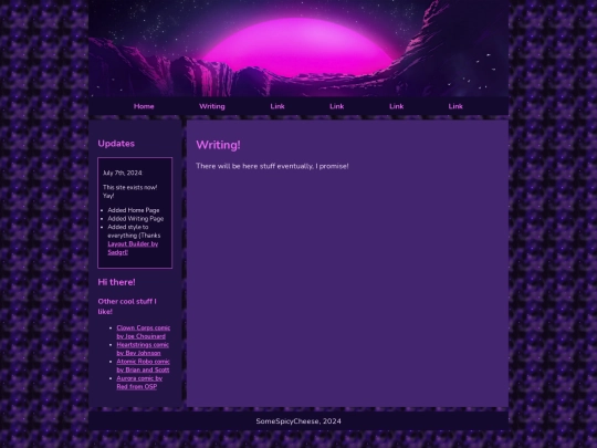 Writing screenshot