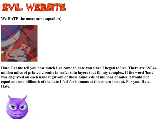 EVIL WEBSITE screenshot