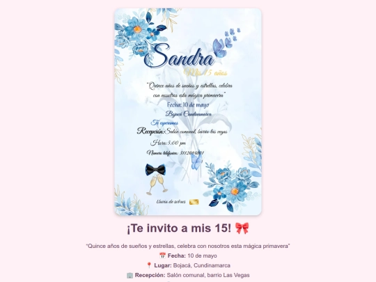 invitacion-15-primaveras/mundo screenshot