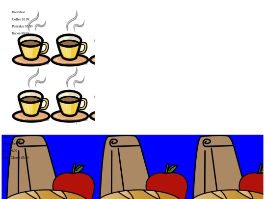 menu screenshot