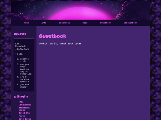 Guestbook screenshot