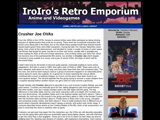 Anime/crusher-joe-ova screenshot