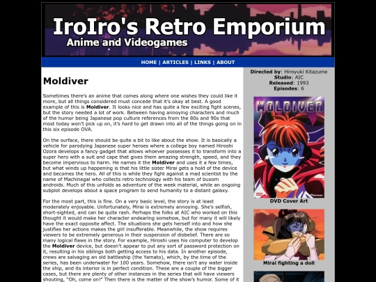 Anime/moldiver screenshot
