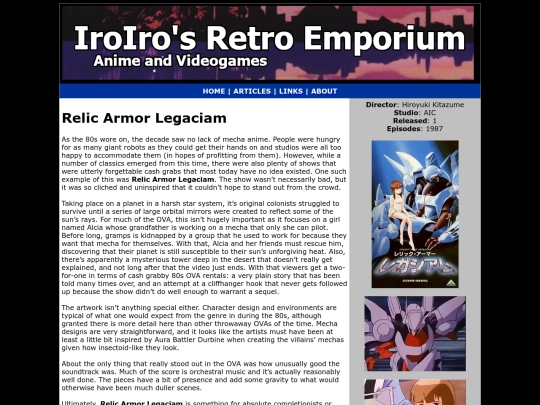 Anime/relic-armor-legaciam screenshot