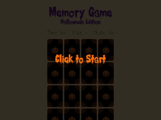 halloween/memorygame screenshot