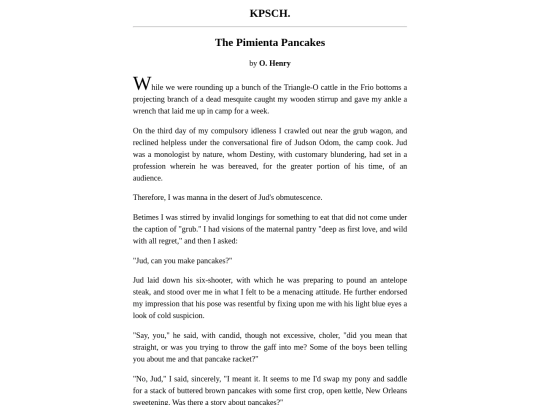 shortstories/the-pimienta-pancakes screenshot