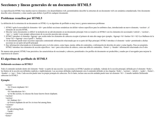 Entrega_P2P_obligatoria/Secciones y líneas generales de un documento HTML5 screenshot