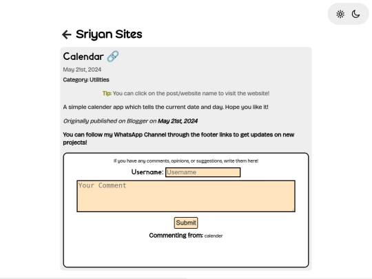 posts/calender screenshot