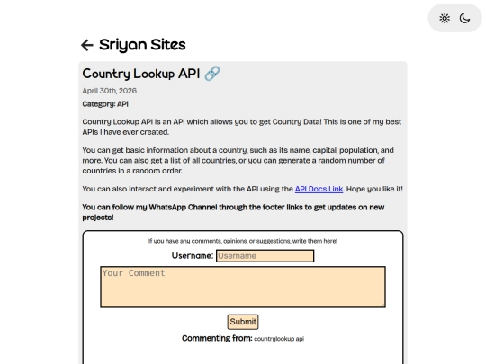 posts/countrylookup-api screenshot