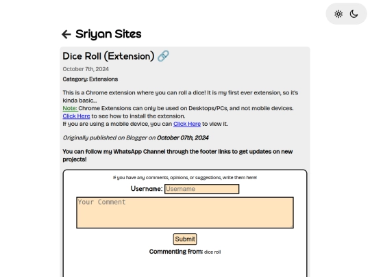 posts/dice-roll screenshot