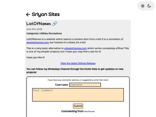 posts/listofnames screenshot