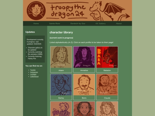 OC Gallery/character_library screenshot