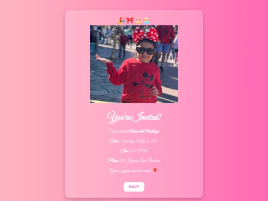 invitation screenshot