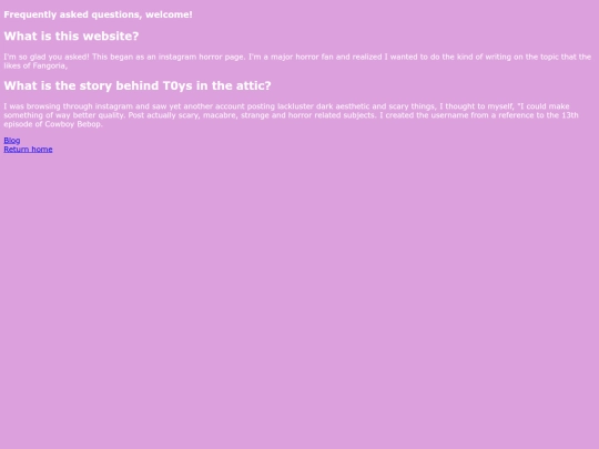 FAQ screenshot