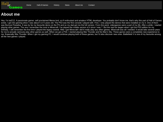 Sites/AboutMe screenshot