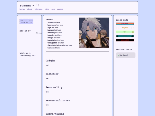 oc pages/oc-template screenshot