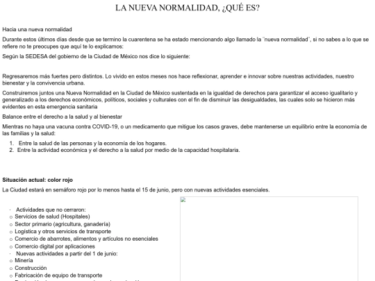 LA NUEVA NORMALIDAD screenshot