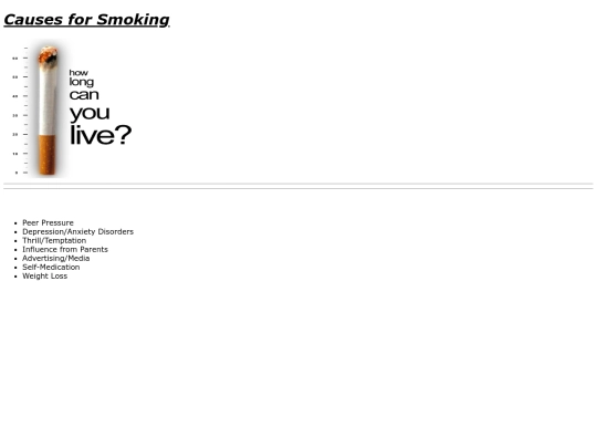 Causesforsmoking screenshot