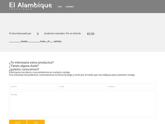 alambique/checkout screenshot