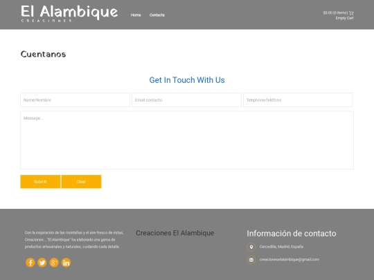 alambique/mail screenshot