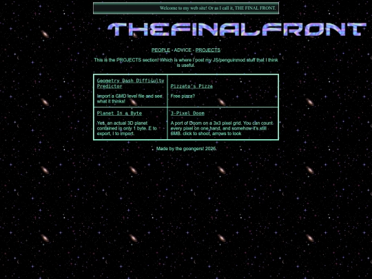 projects screenshot