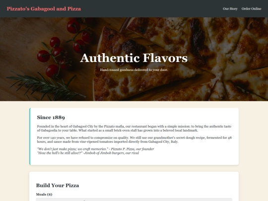 projects/pizzatos screenshot