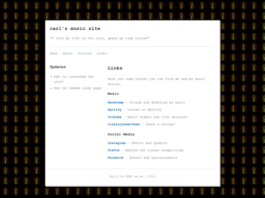 links screenshot