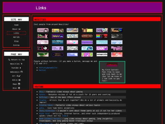 links screenshot
