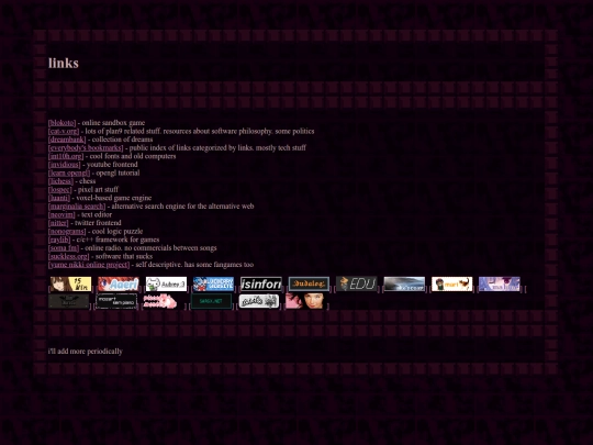 links screenshot