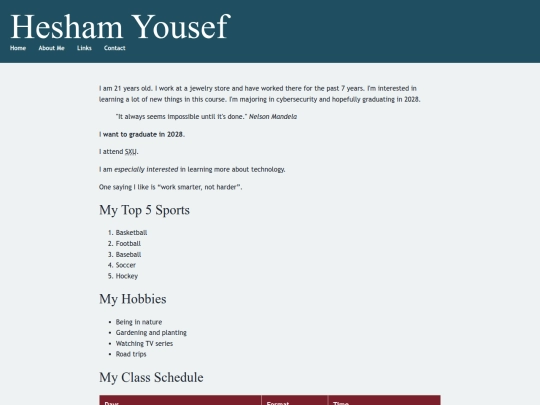 pages/aboutme screenshot