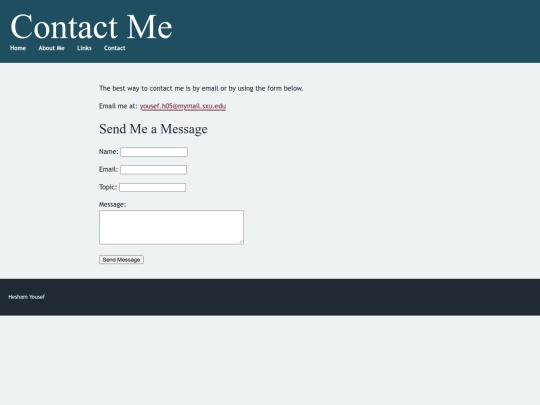 pages/contact screenshot